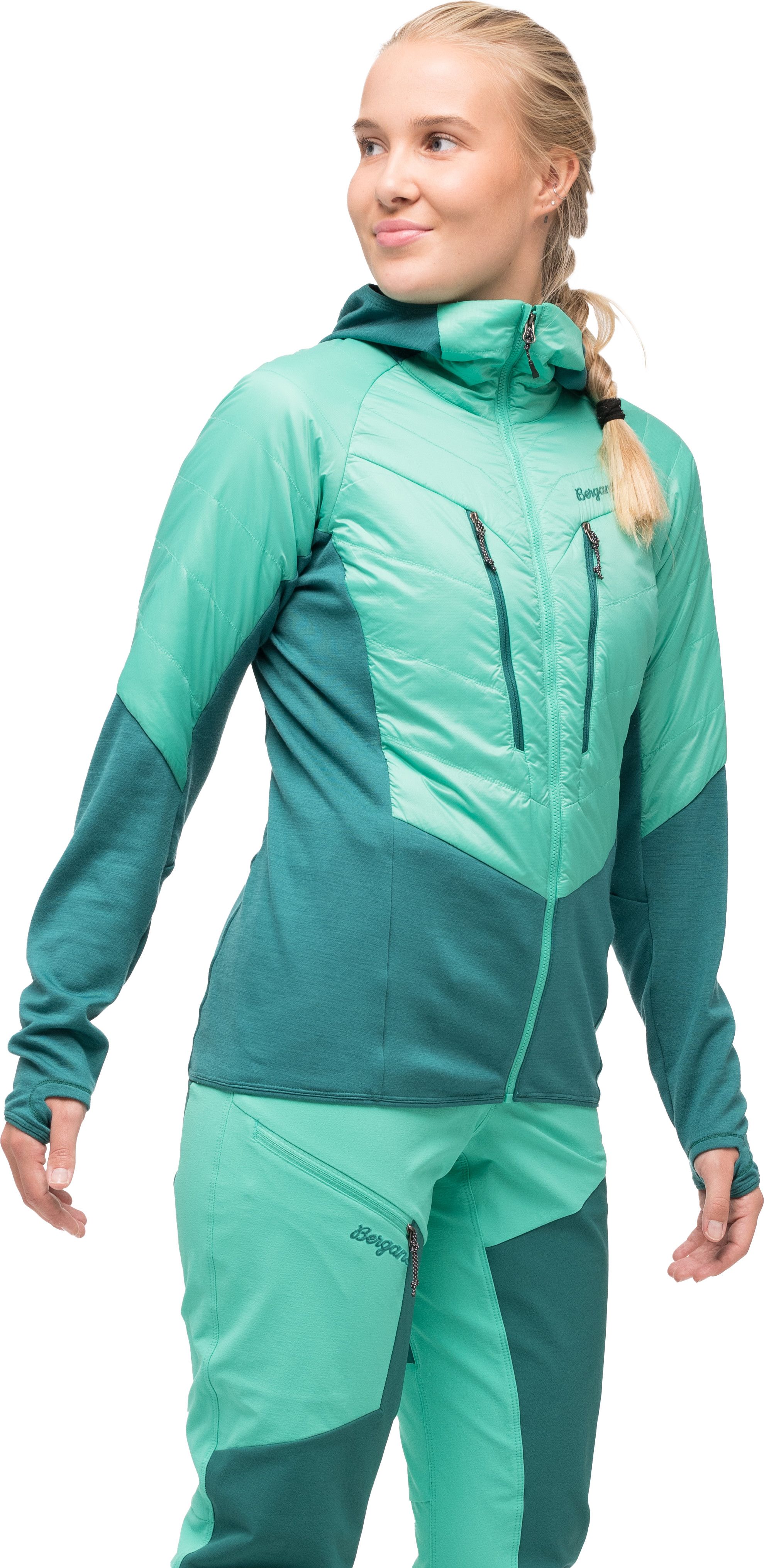 Bergans Women's Tind Light Insulated Jacket Light Malachite Green/Malachite Green