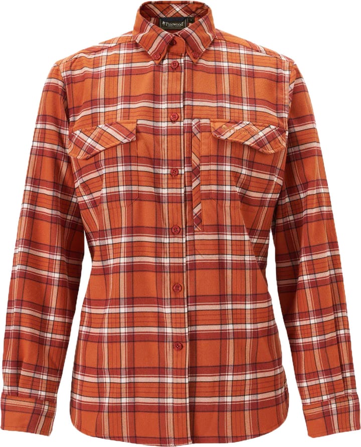 Pinewood Women's Abiskohiking Flannel Shirt Burned Orange Pinewood Pinewood Women's Abiskohiking Flannel Shirt Burned Orange Pinewood