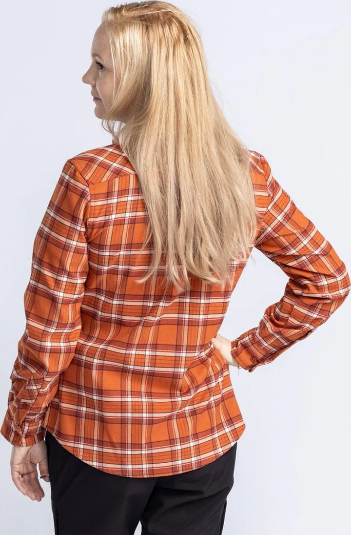 Pinewood Women's Abiskohiking Flannel Shirt Burned Orange Pinewood Pinewood Women's Abiskohiking Flannel Shirt Burned Orange Pinewood