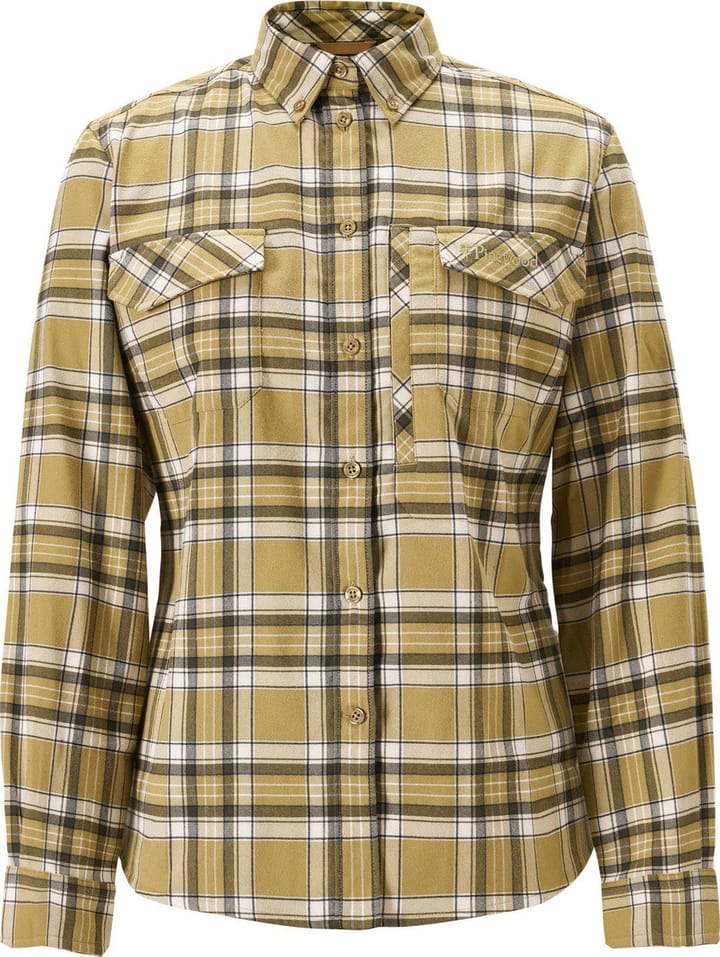 Pinewood Women's Abiskohiking Flannel Shirt Golden Hay Pinewood