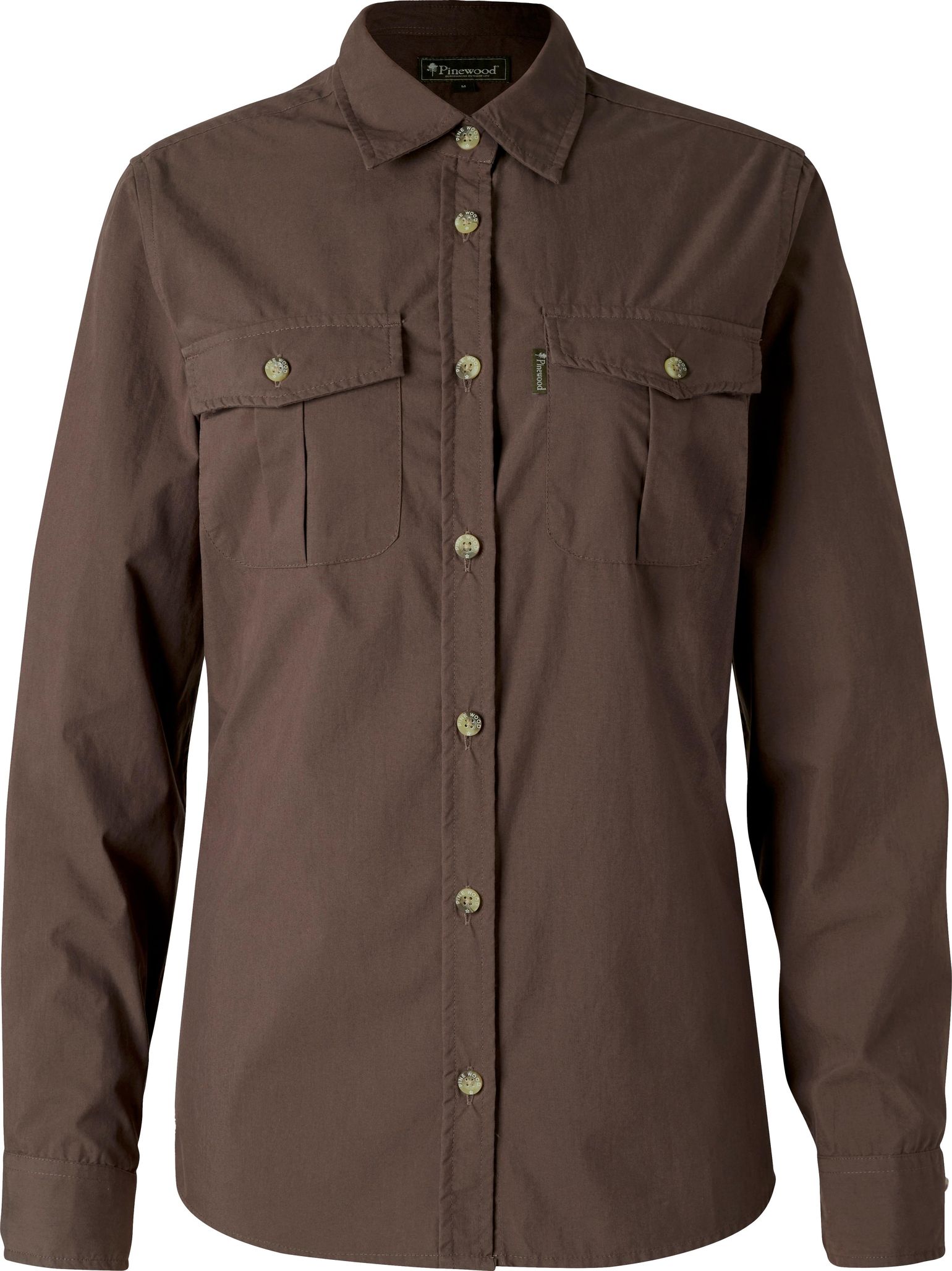 Pinewood Women's InsectSafe Poplin L/S Shirt Dark Olive