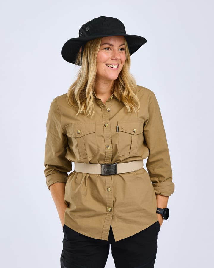 Pinewood Women's InsectSafe Poplin L/S Shirt Sandstone Pinewood