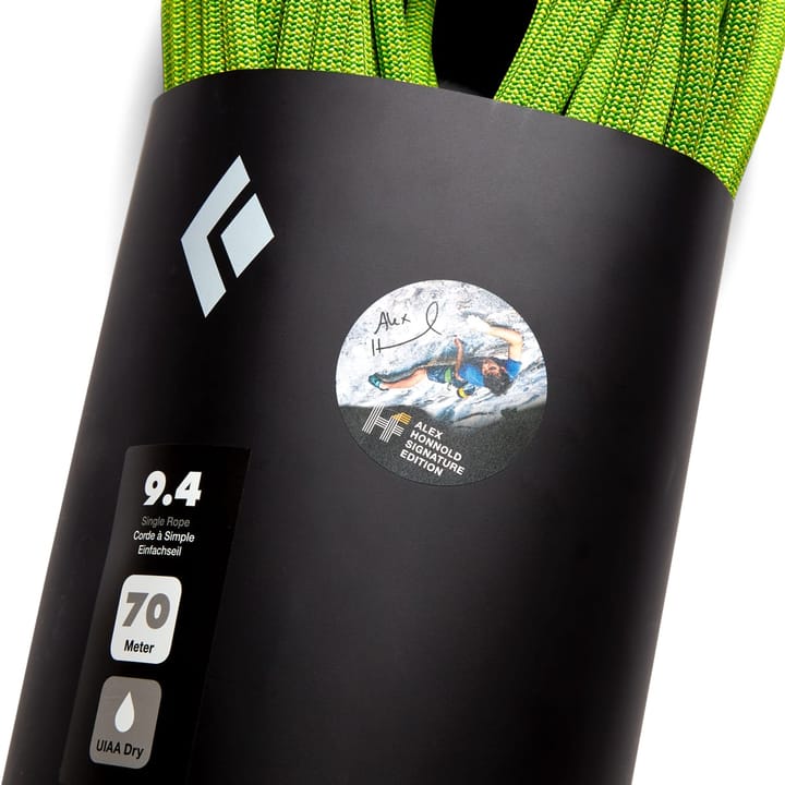 Black Diamond 9.4 Rope - 70m - Dry Honnold E Green/Yellow Black Diamond Black Diamond 9.4 Rope - 70m - Dry Honnold E Green/Yellow Black Diamond
