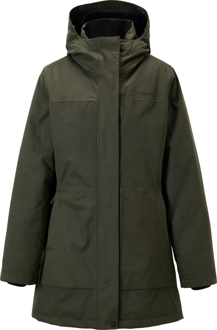 Pinewood Women's Padded Winter Parka/Jacket Dark Green Pinewood