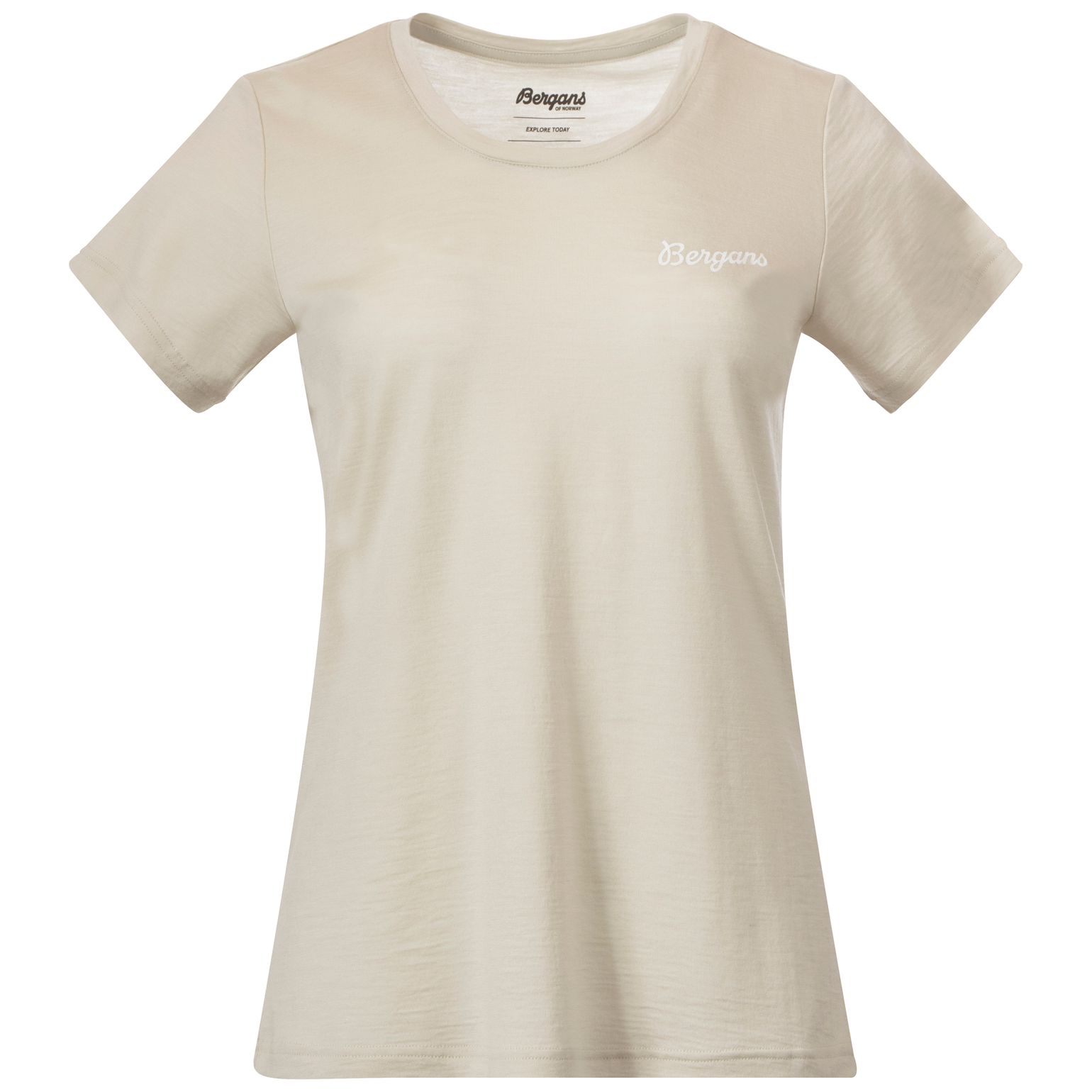 Bergans Rabot Emblem Wool Tee Women Chalk Sand