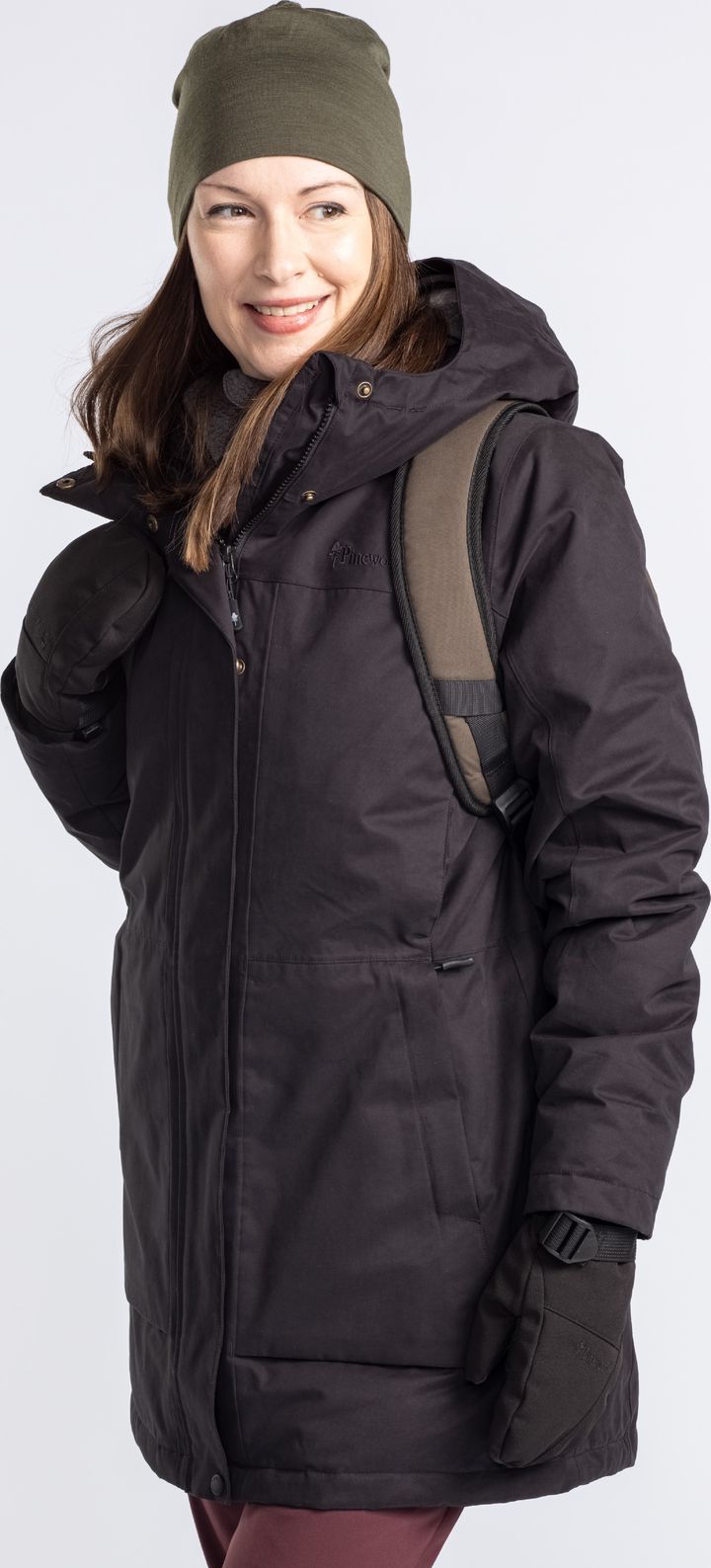 Pinewood Women's Padded Winter Parka/Jacket Black Pinewood