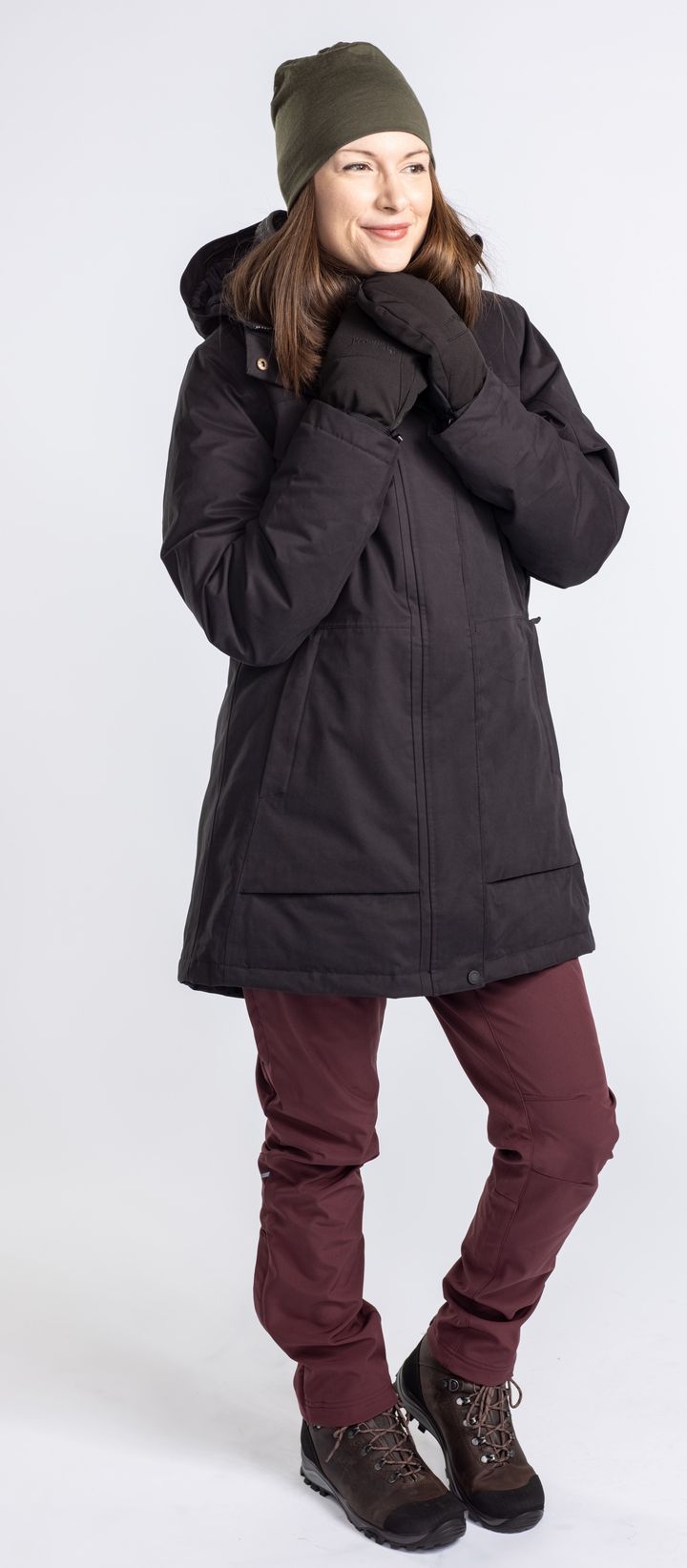 Pinewood Women's Padded Winter Parka/Jacket Black Pinewood