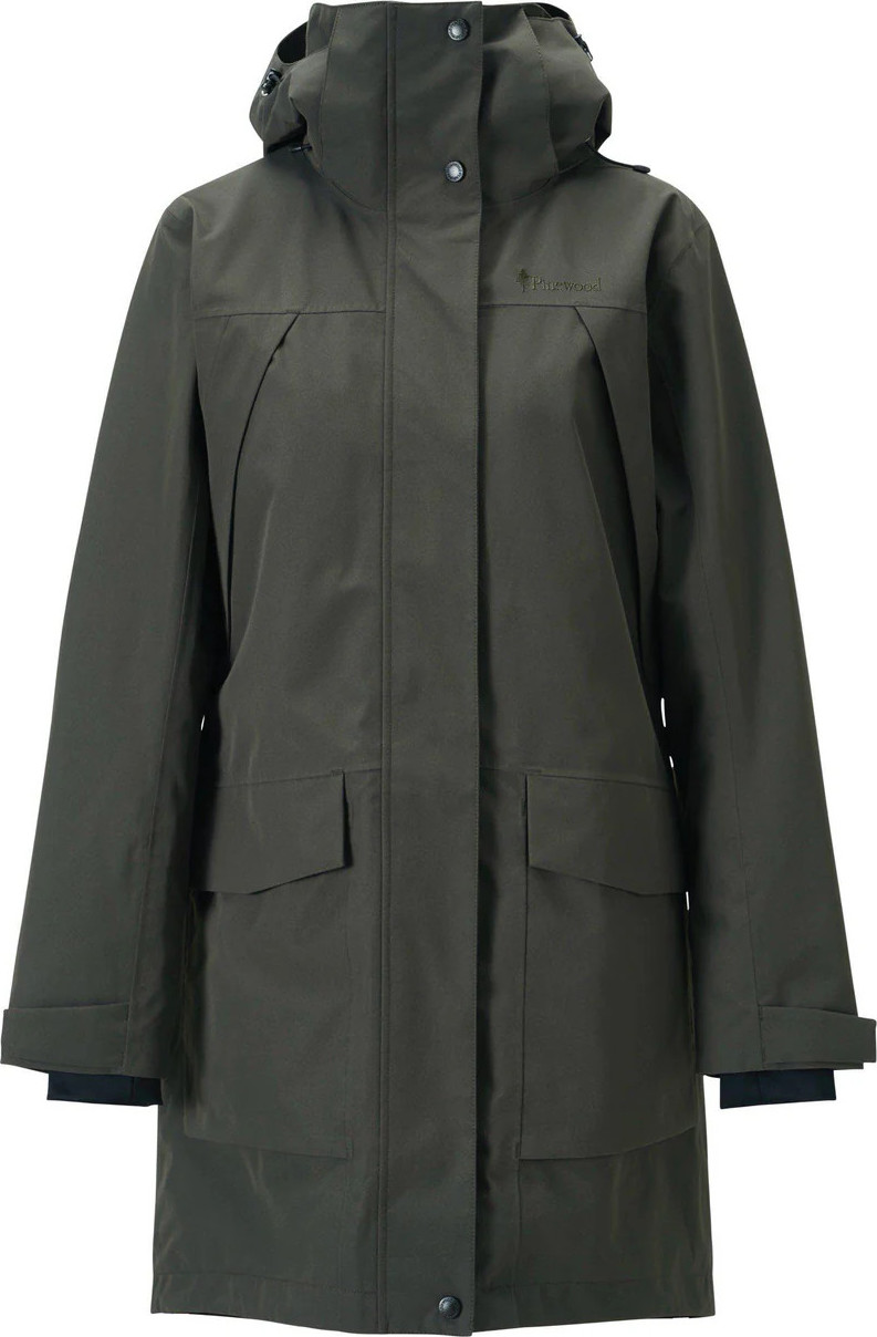 Pinewood Women's Rain Parka Dark Green Ovadderade vardagsjackor XL