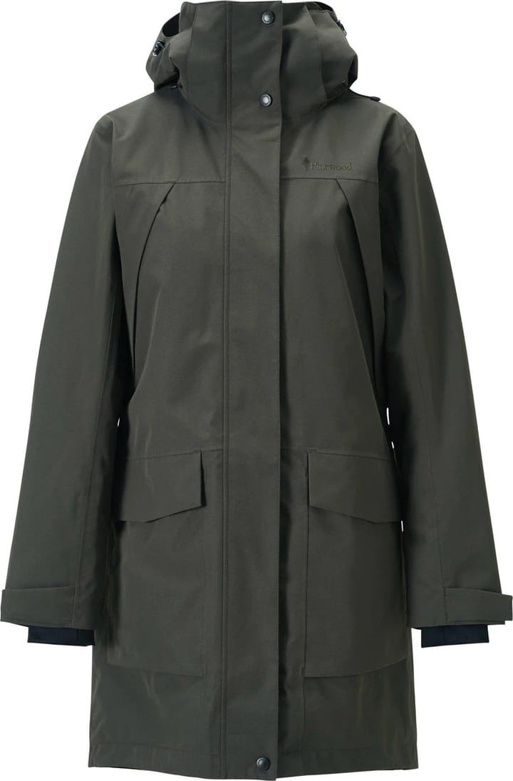 Pinewood Women's Rain Parka Dark Green Pinewood