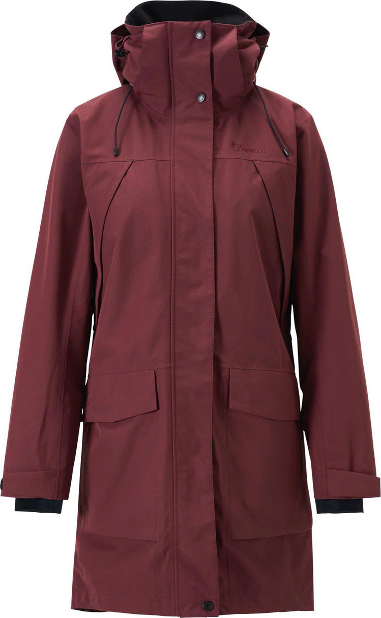 Pinewood Women's Rain Parka Earth Plum Ovadderade vardagsjackor M