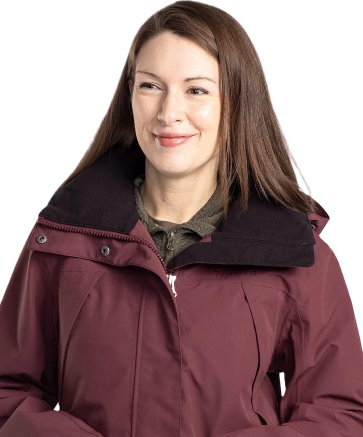 Pinewood Women's Rain Parka Earth Plum Pinewood