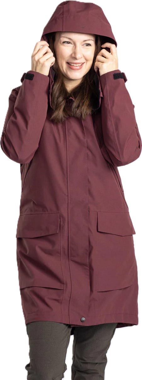 Pinewood Women's Rain Parka Earth Plum Pinewood