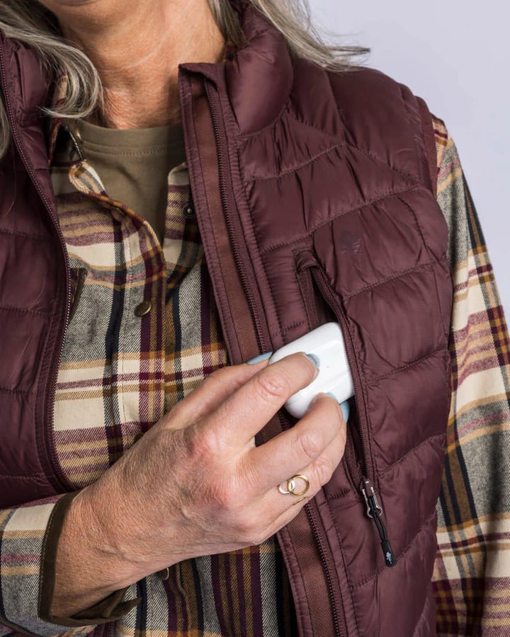 Pinewood Women's Abisko Insulation Vest Earth Plum Pinewood