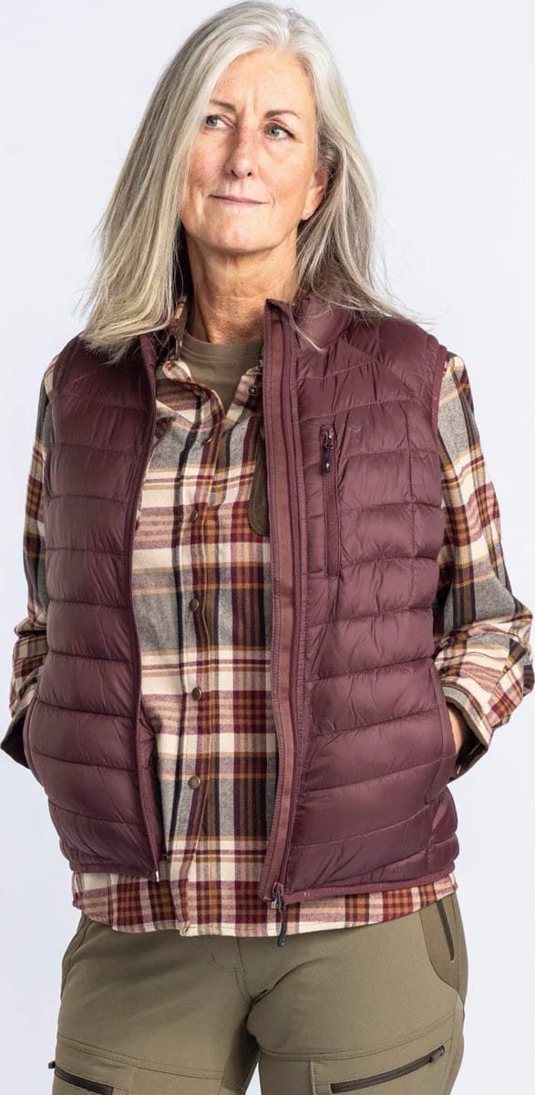 Pinewood Women's Abisko Insulation Vest Earth Plum Pinewood
