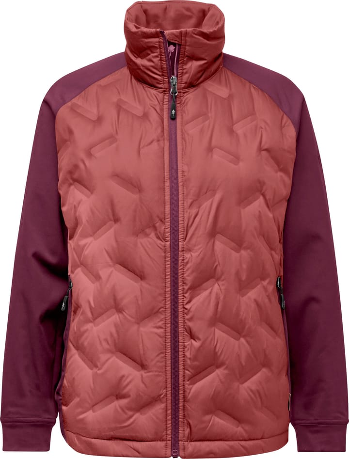 Pinewood Women's Abisko Insulation Hybrid Jacket Brickpink/burgundy Pinewood