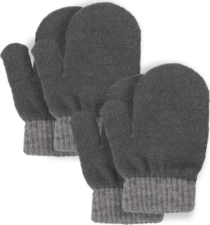 Lindberg Kids' Sundsvall Mitten 2 Pack Anth/grey Lindberg