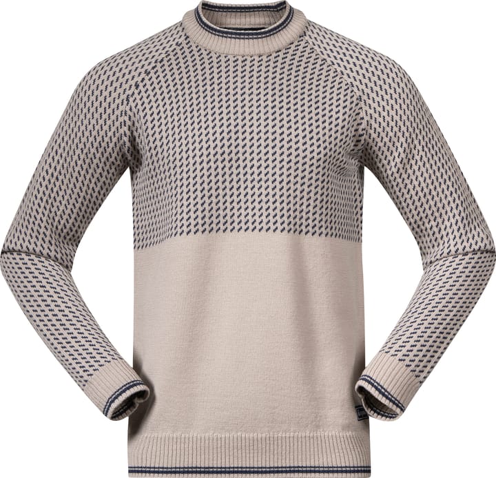 Bergans Men's Alvdal Wool Jumper Sandstone/navy Blue Bergans