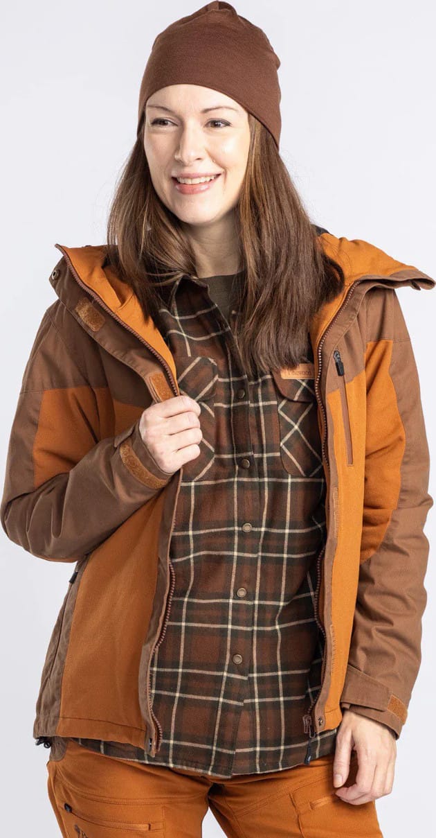 Pinewood Women's Finnveden Hybrid Extreme Jacket Fudge/Nougat Pinewood