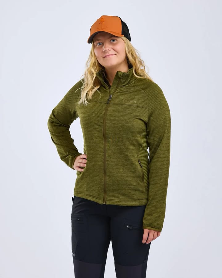 Pinewood Women's Abisko Fleece Jacket Olive Green Pinewood