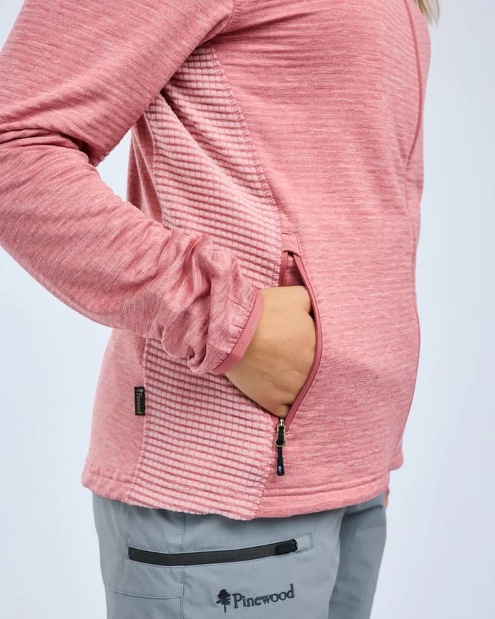 Pinewood Women's Abisko Fleece Jacket Dusty Pink Pinewood