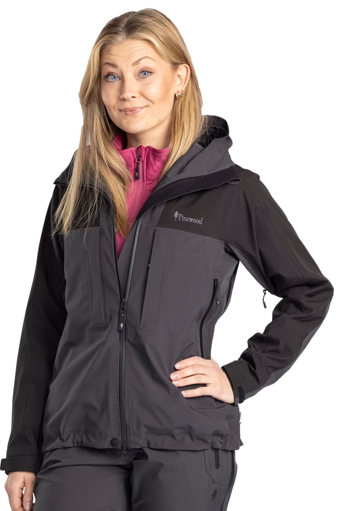 Women's Abisko Trekking 3-Layer Jacket D.Anthracite/Black Pinewood