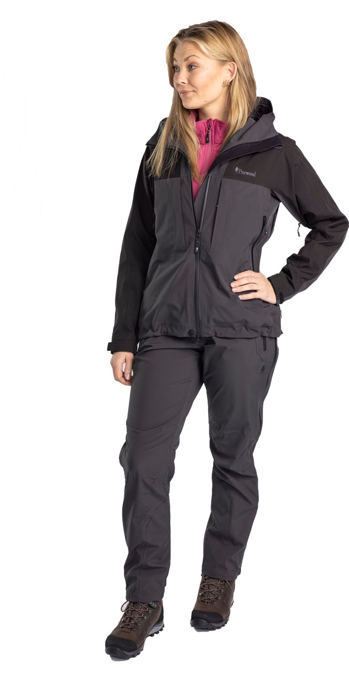 Women's Abisko Trekking 3-Layer Jacket D.Anthracite/Black Pinewood