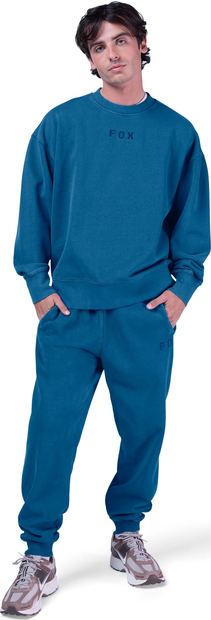 Fox Men's Wordmark Oversized Fleece Crew Twilight Fox