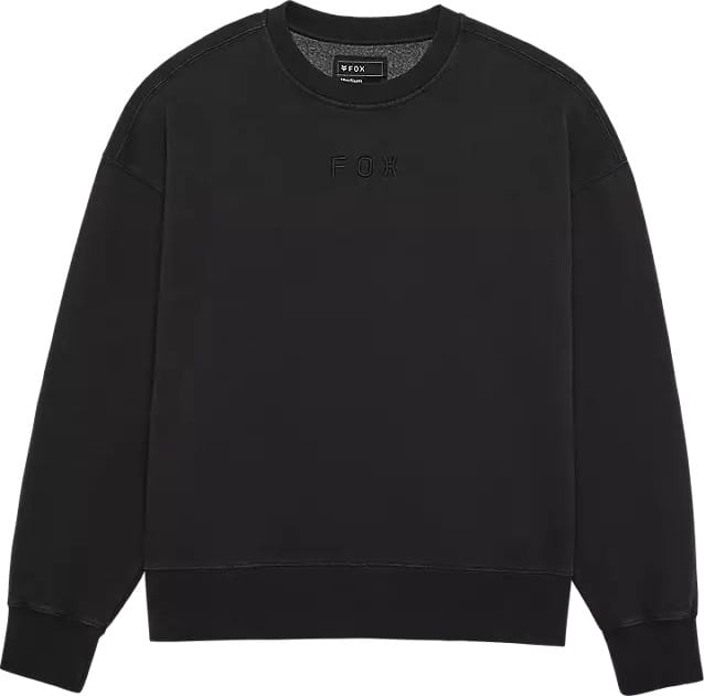 Fox Men's Wordmark Oversized Fleece Crew Black