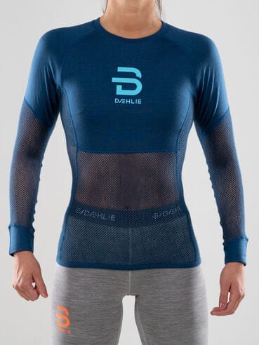 Dæhlie Women's Airnet Wool LS Estate Blue Dæhlie Sportswear