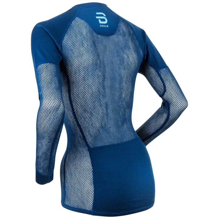 Dæhlie Airnet Wool Long Sleeve Wmn Estate Blue Dæhlie Sportswear Dæhlie Airnet Wool Long Sleeve Wmn Estate Blue Dæhlie Sportswear