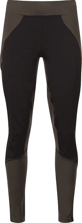 Bergans Women's Fløyen Winter Tights Dark Green Mud/Black Bergans