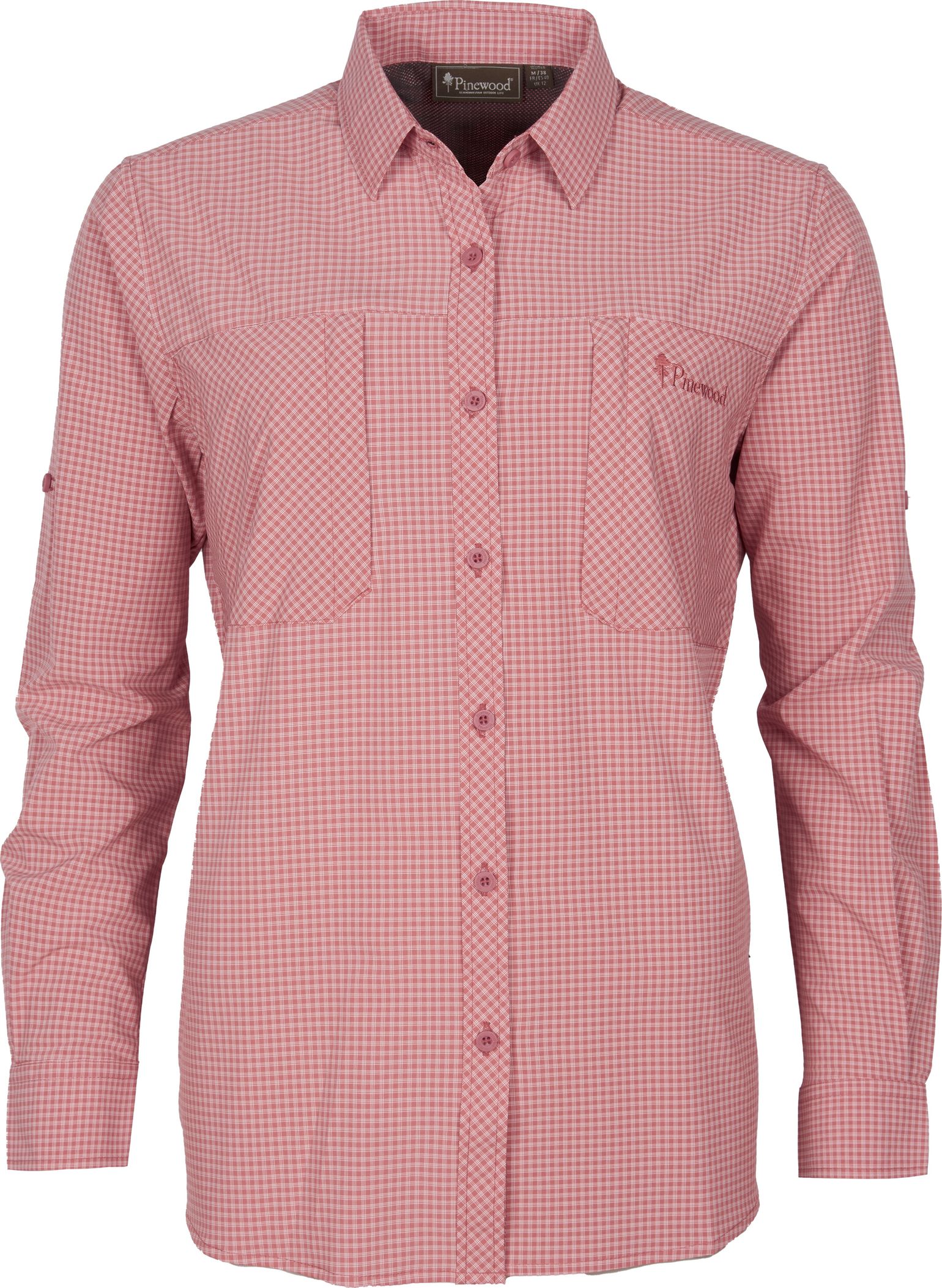 Pinewood Women's InsectSafe Shirt Brick Pink/Offwhite