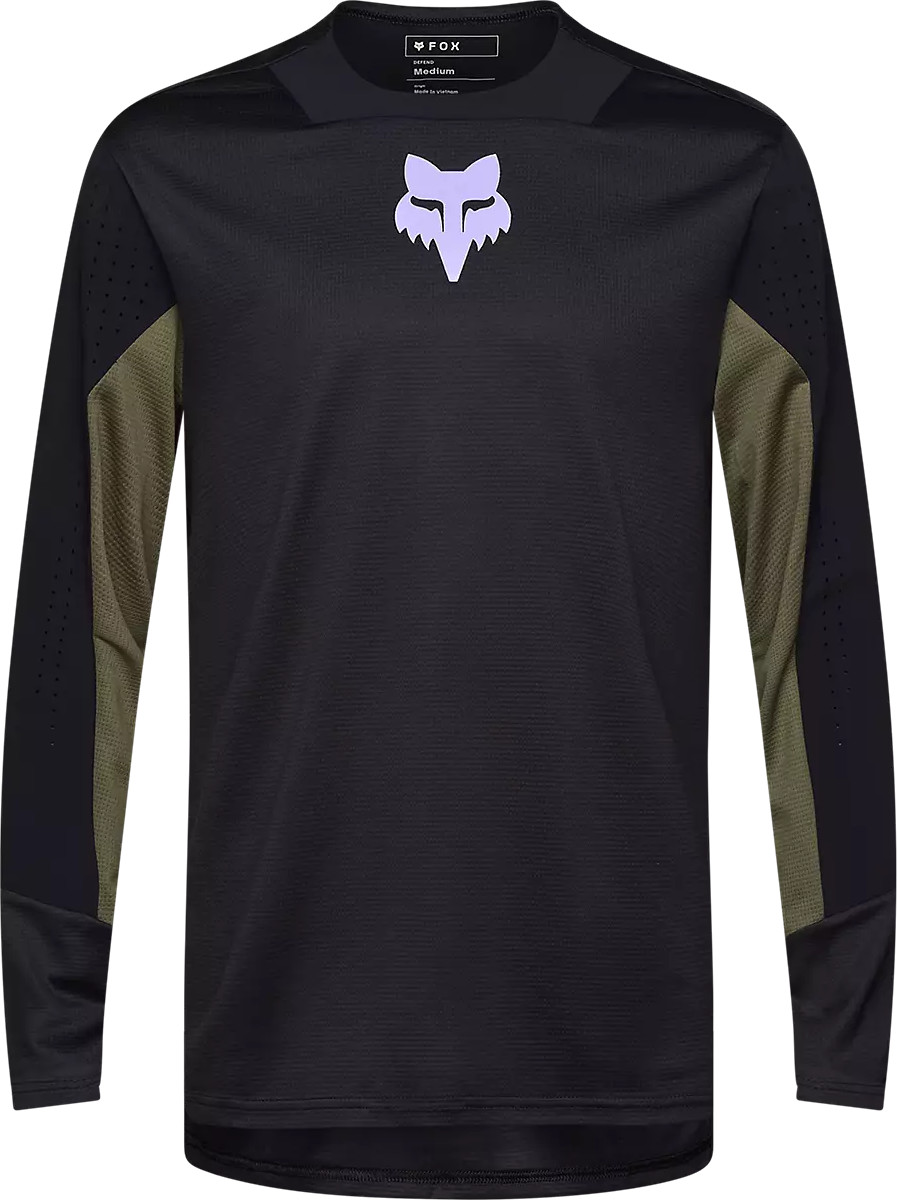 Fox Men's Defend Longsleeve Jersey Park Black Langermede treningstrøyer L