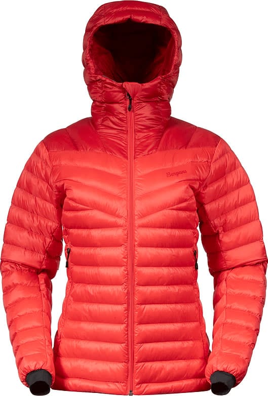 Bergans Women's Rabot Light Down Jacket Hood Peachy Red/red Bergans