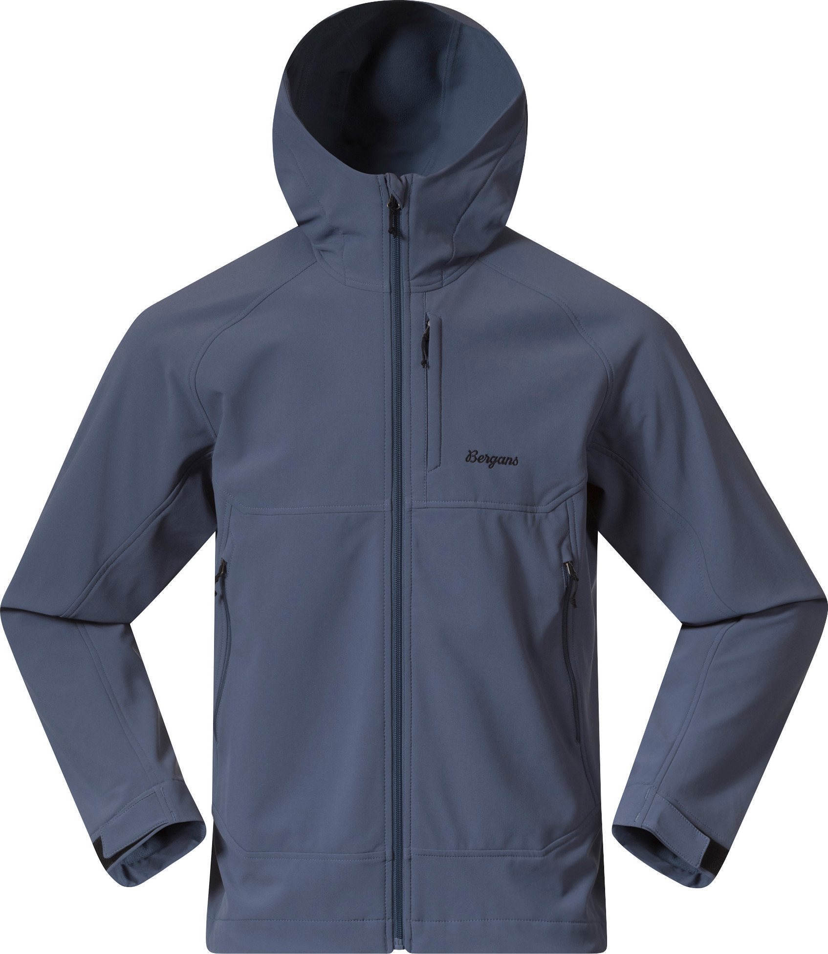 Bergans Men's Vaagaa Softshell Jacket Hood Granite Blue Softshelljackor XL
