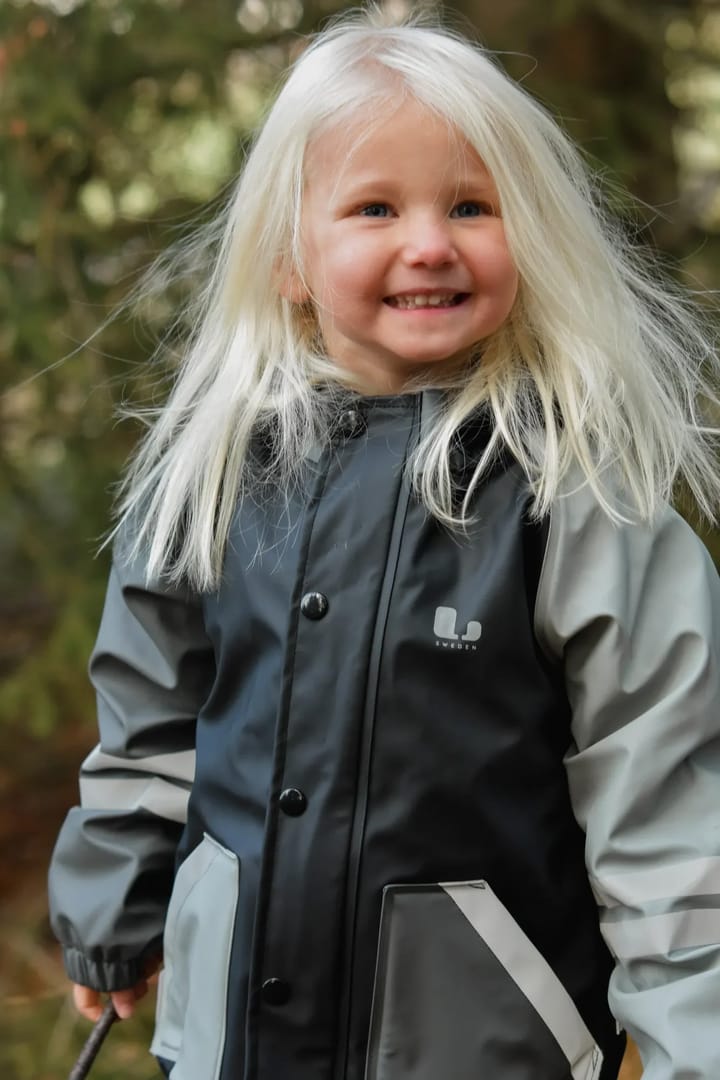 Lindberg Kids' Fagerhult Rain Set Fleece Black/Anth Lindberg