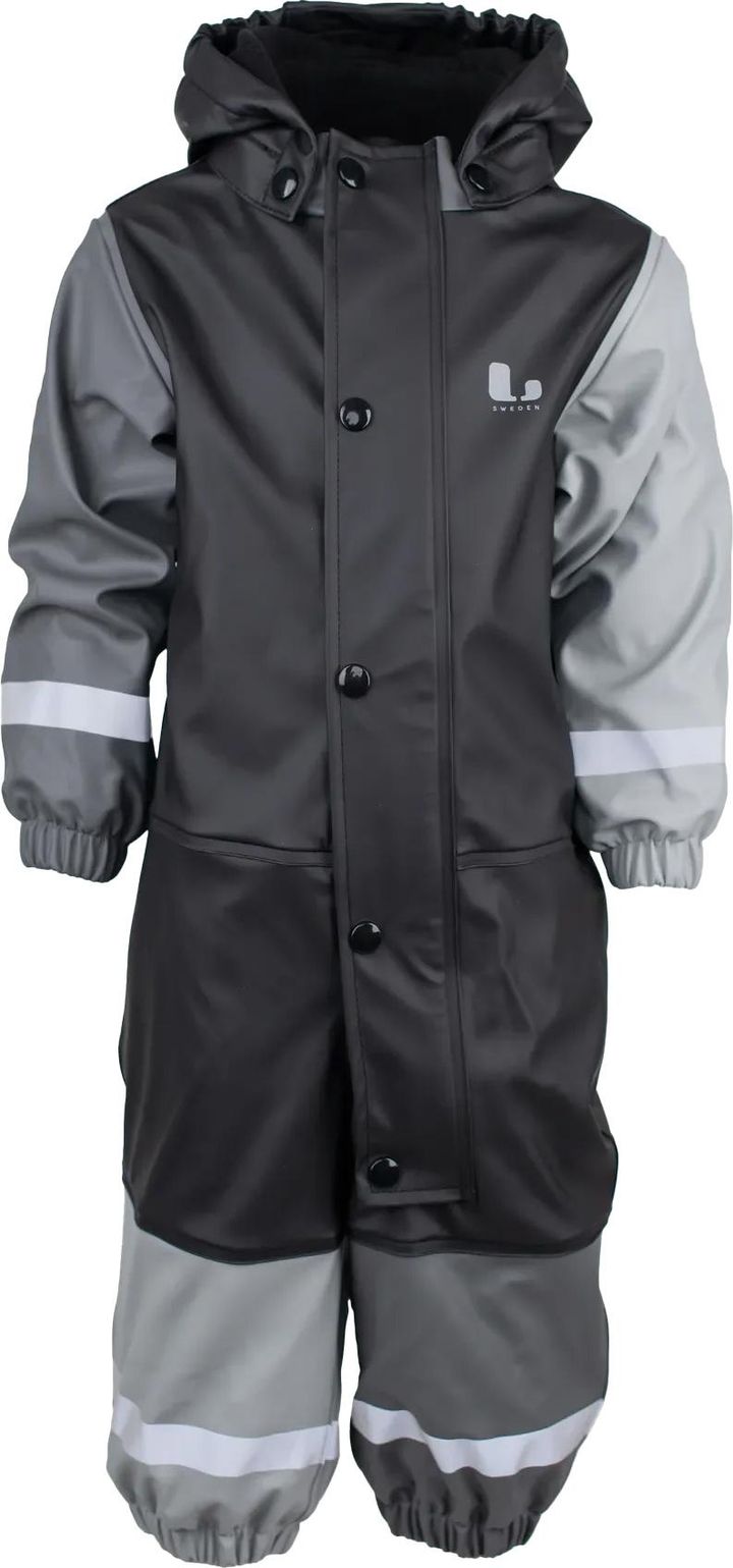 Lindberg Kids' Fagerhult Rain Baby Overall Fleece Black/Anth Lindberg