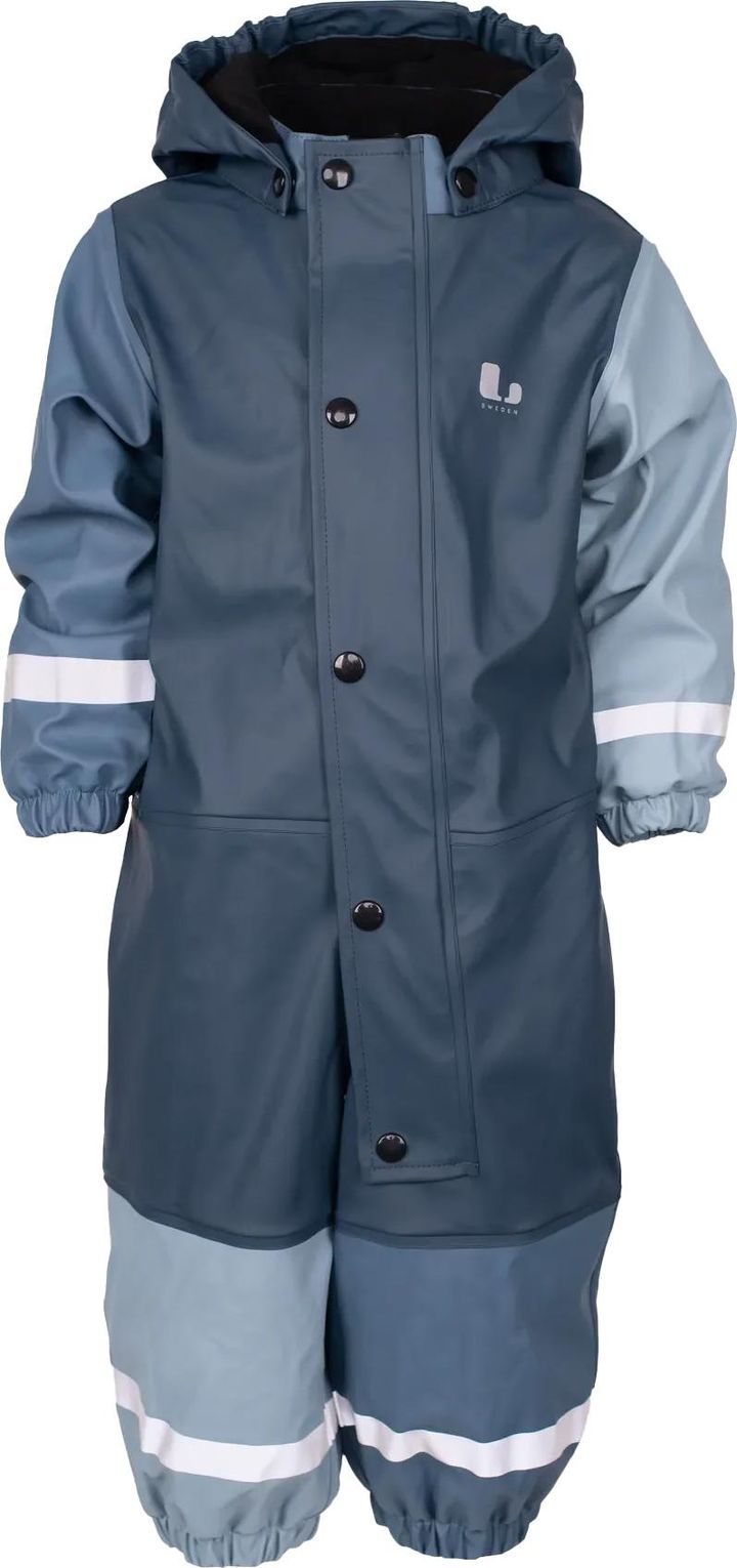 Lindberg Kids' Fagerhult Rain Baby Overall Fleece Iron Blue/Blue Lindberg