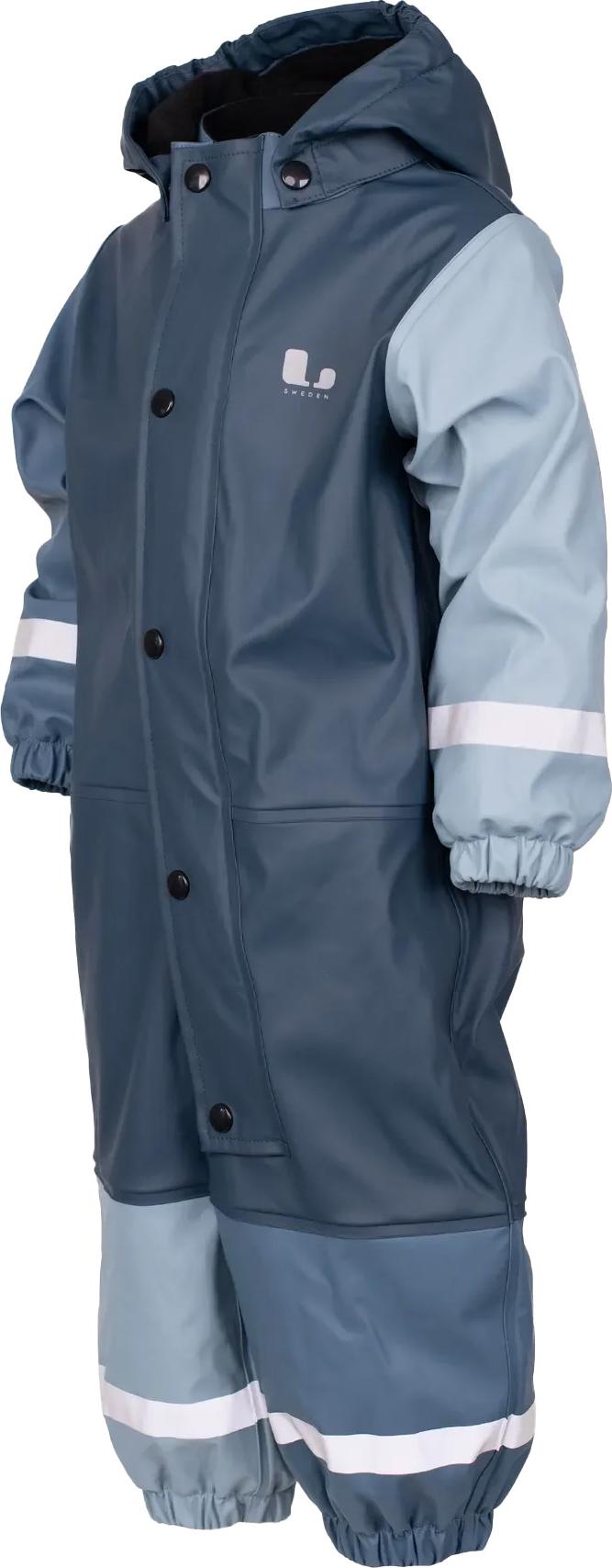 Lindberg Kids' Fagerhult Rain Baby Overall Fleece Iron Blue/Blue Lindberg