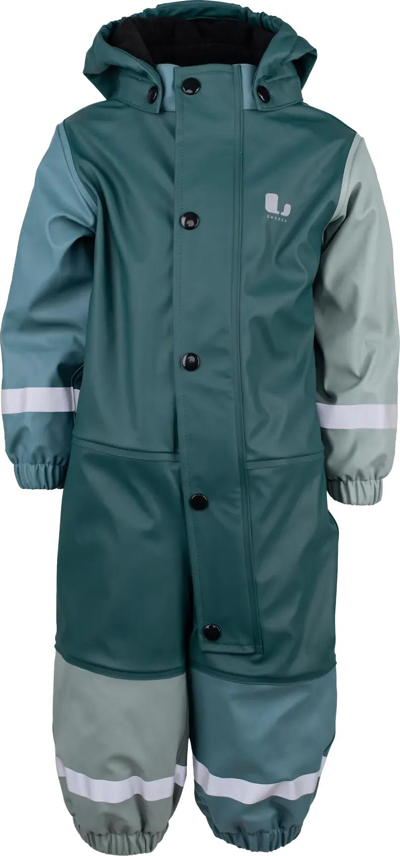 Lindberg Kids' Fagerhult Rain Baby Overall Fleece Lagoon/Mint Green