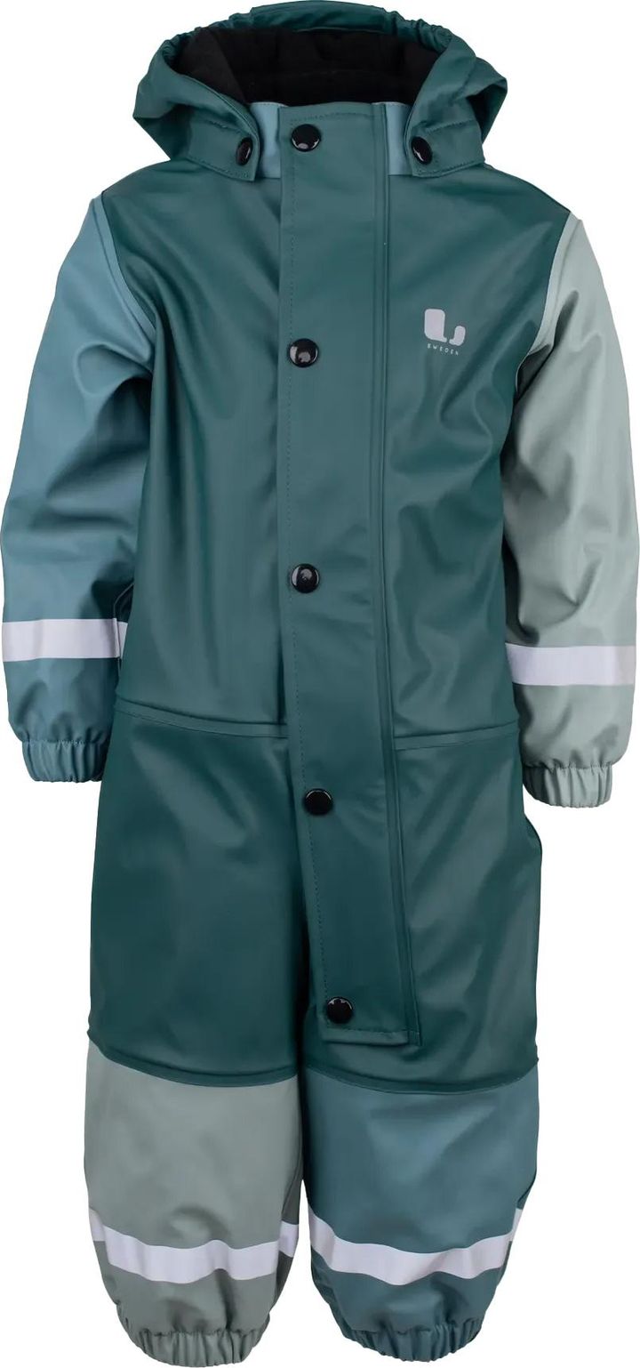 Lindberg Kids' Fagerhult Rain Baby Overall Fleece Lagoon/Mint Green Lindberg