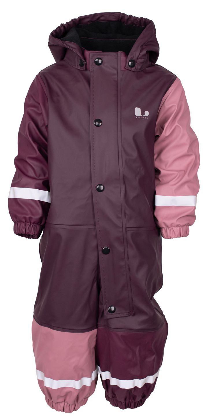 Lindberg Kids' Fagerhult Rain Baby Overall Fleece Plum/dry Rose Lindberg