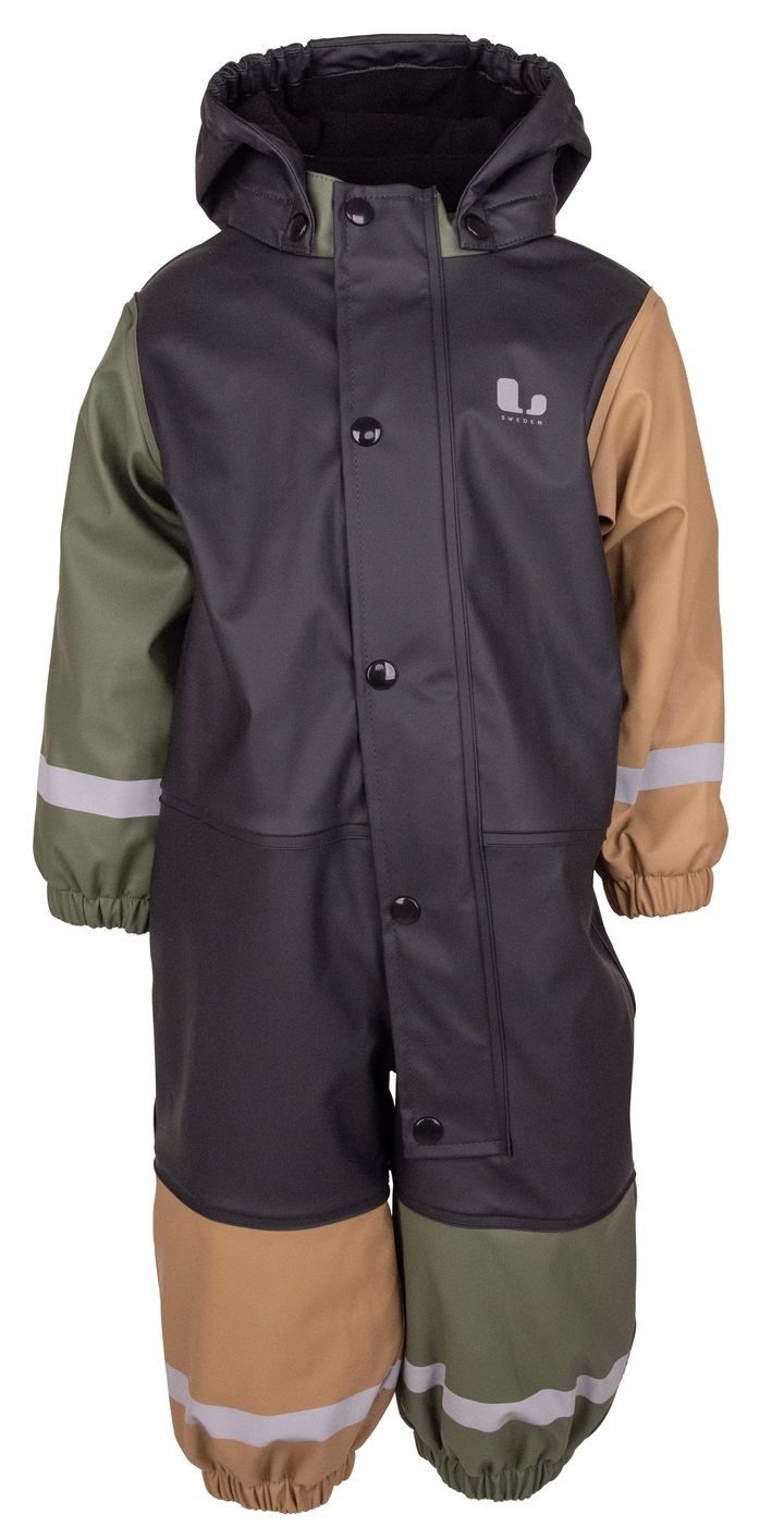Lindberg Kids' Fagerhult Rain Baby Overall Fleece Anth/Green Lindberg Lindberg Kids' Fagerhult Rain Baby Overall Fleece Anth/Green Lindberg