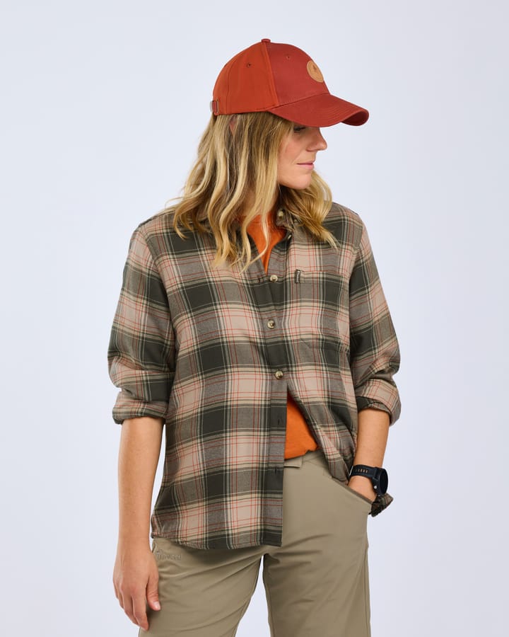 Pinewood Women's Finnveden Forest Flannel Shirt Olive/d.green Pinewood