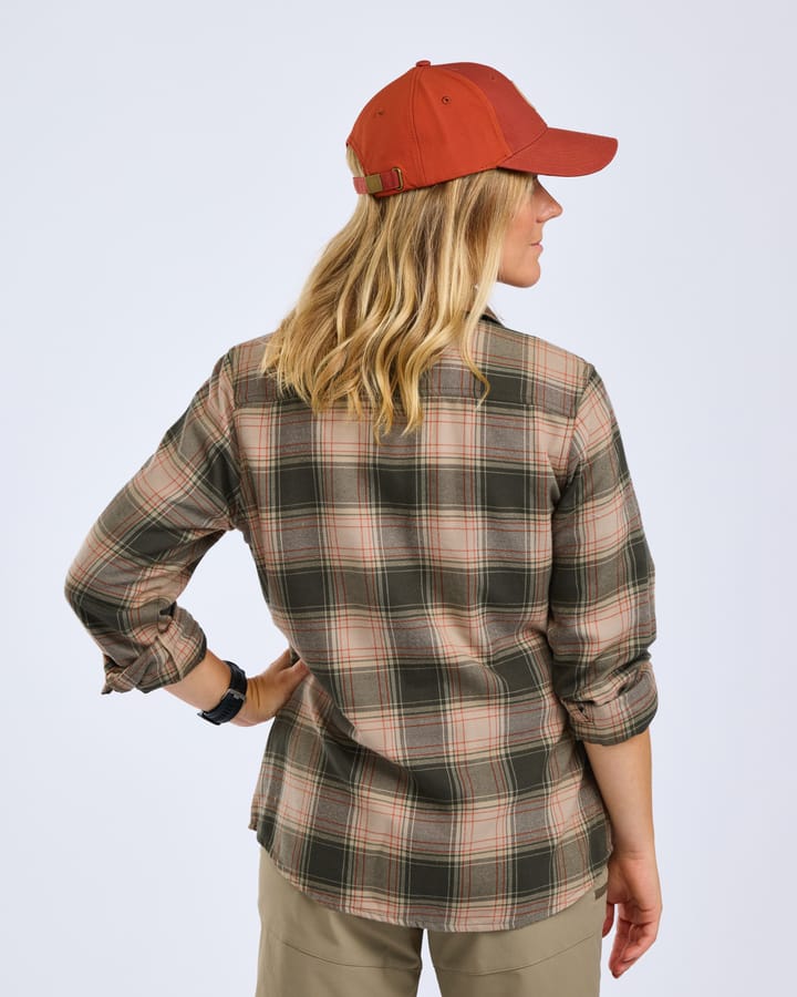 Pinewood Women's Finnveden Forest Flannel Shirt Olive/d.green Pinewood