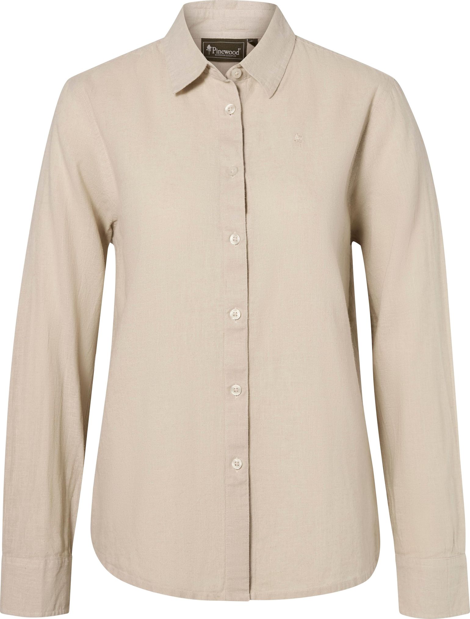 Pinewood Women's Värnamo InsectSafe Hemp Mix L/S Shirt Linen Beige