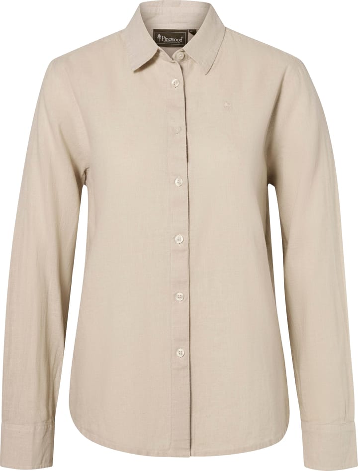 Pinewood Women's Värnamo InsectSafe Hemp Mix L/S Shirt Linen Beige Pinewood