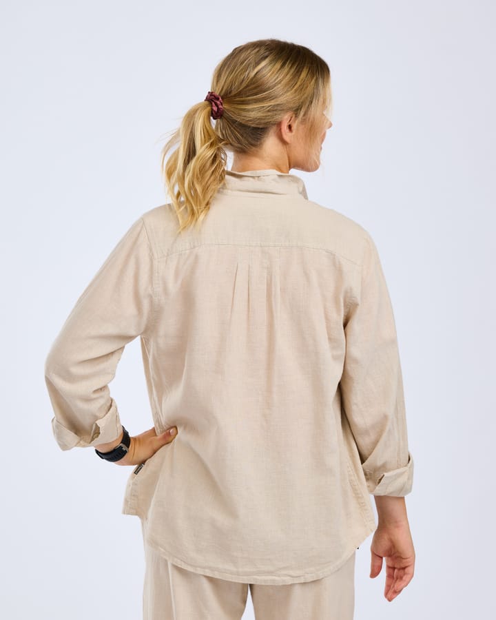 Pinewood Women's Värnamo InsectSafe Hemp Mix L/S Shirt Linen Beige Pinewood