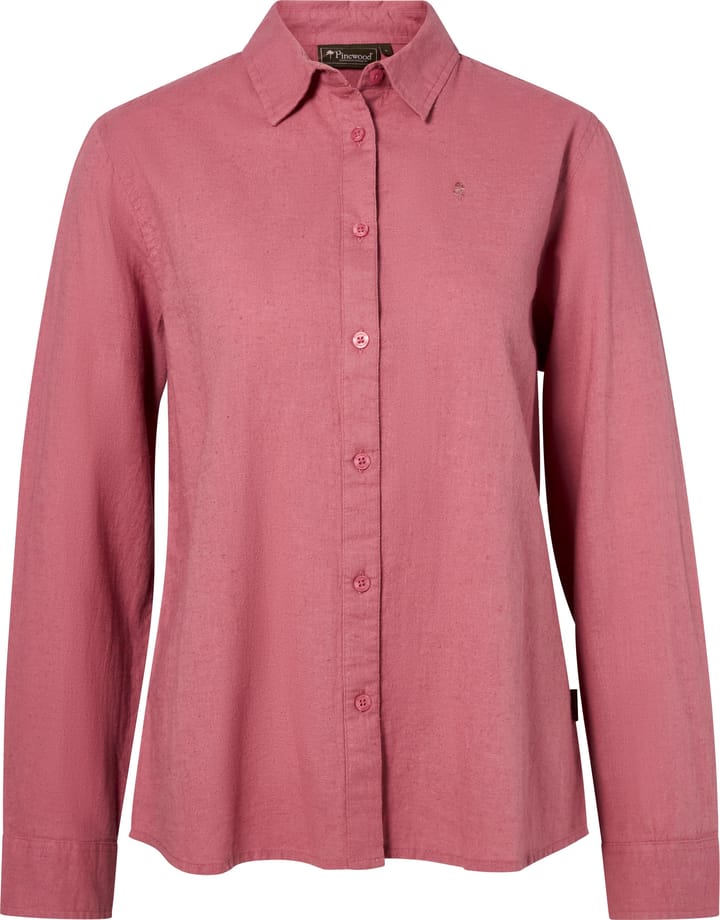 Pinewood Women's Värnamo InsectSafe Hemp Mix L/S Shirt Dusty Pink Pinewood