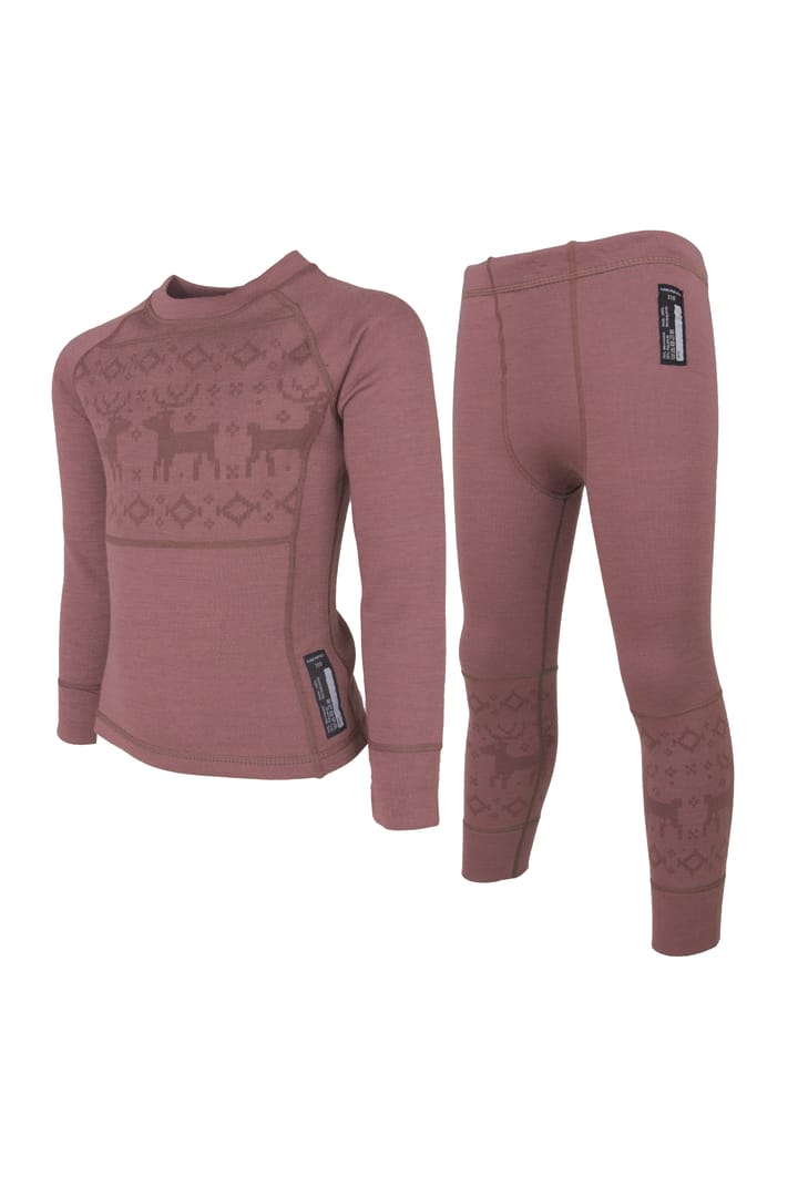 Lindberg Kids' Kåbdalis Merino Set Rose Lindberg Lindberg Kids' Kåbdalis Merino Set Rose Lindberg